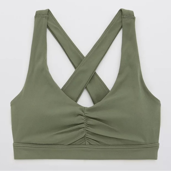 OFFLINE By Aerie Real Me Ruched Sports Bra NWT - Picture 4 of 5